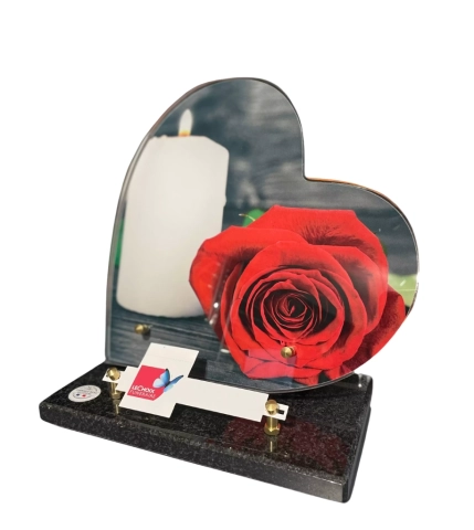 Plaque rose rouge